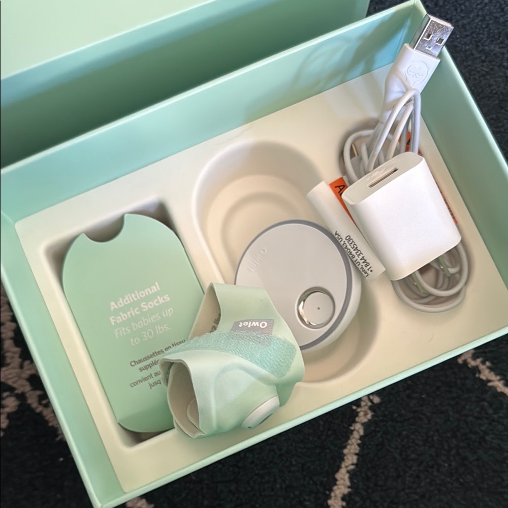 Owlet Mint Green Baby Monitor Sock